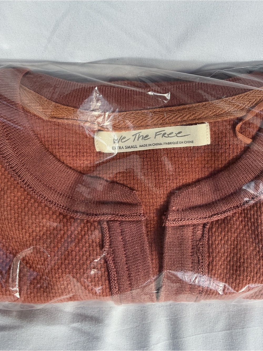 NWT Free People Mikah Layering Cuff Thermal Top Long Sleeve Size XS OB1543742 - Picture 4 of 8